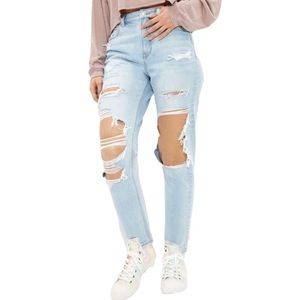 American Eagle Mom Jeans, Light Wash, Size 6 Regular